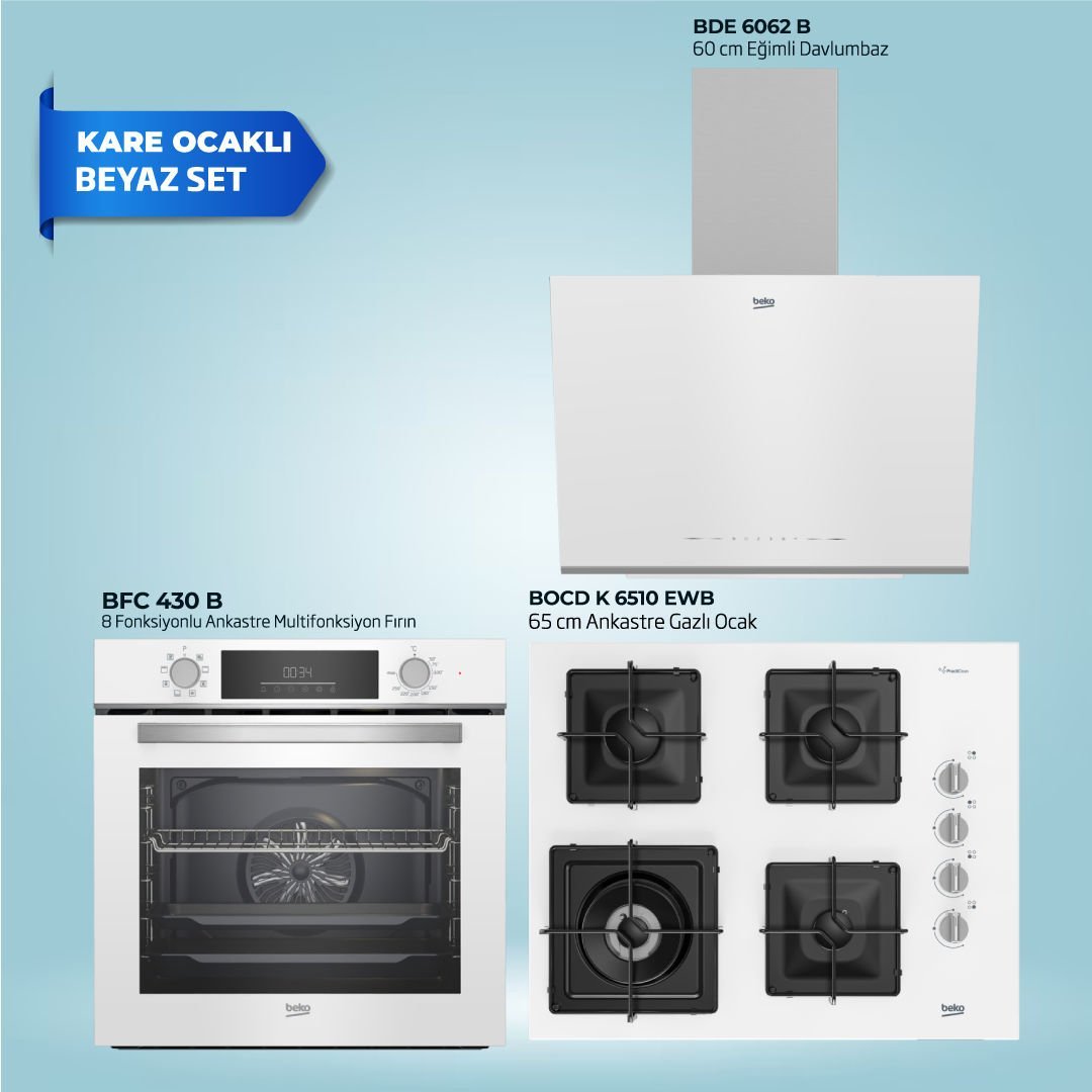 Beko Kare Ocaklı Ankastre Set