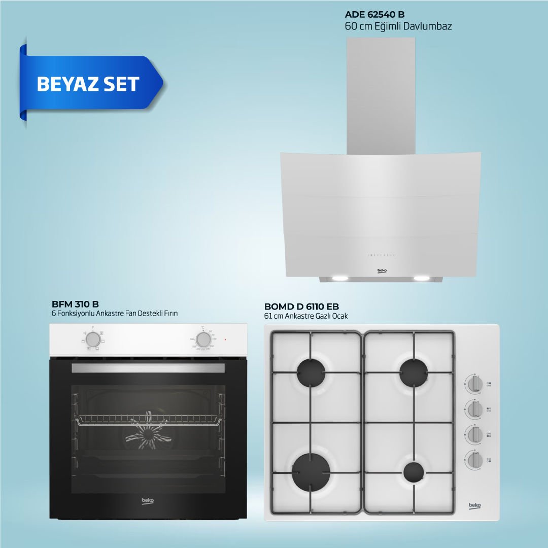 Beko Beyaz Ankastre Set